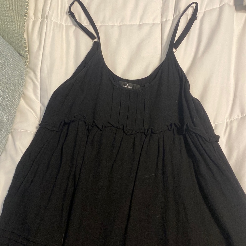 Black Tiered Babydoll Dress